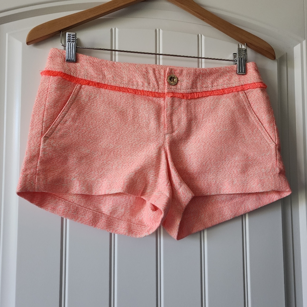 Lilly Pulitzer Shorts Textured Papaya Walsh